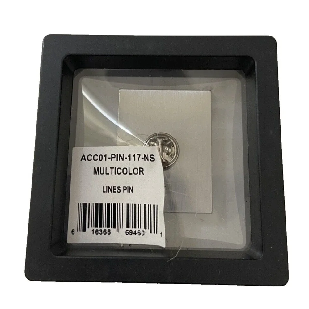 Headgear Pin Lines Enamel in Collector's Box Abstract Novelty Retro‎
